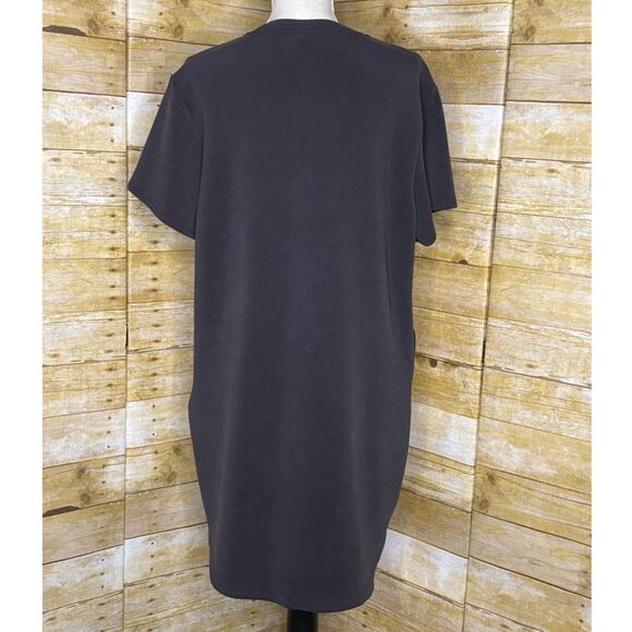 MEMBERS MARK SANDWASHED SCUBA SOLID CREWNECK CASUAL EVERYDAY T-SHIRT DRESS XL - Picture 2 of 3